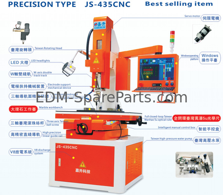JS-435CNC Jiasheng Chi tiết EDM máy khoan tự động 450 * 350mm