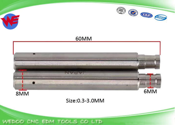 Nhựa gốm không gỉ Hướng dẫn đường ống Z140 cho máy khoan EDM 8 * 6 * 60mmL 0.1mm-3.2mm
